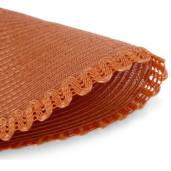 Dainty Home Dainty Home Chantilly 15" Round Woven Placemats Set Of 6 - Durable Reversible & Non-Slip Table Mats