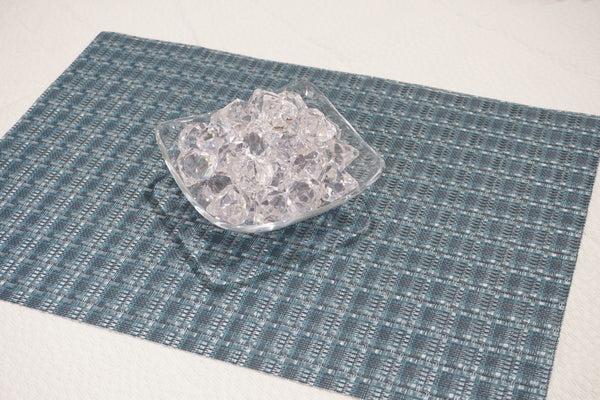 Dainty Home Dainty Home Checkers Woven Textilene Crossweave With Textured Geometric Checkers Pattern Reversible 13" X 19" Rectangular Placemats