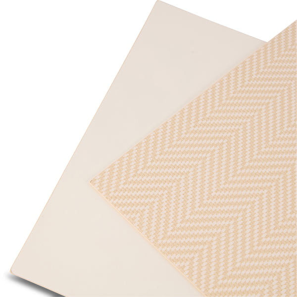 Dainty Home Dainty Home Chevron Premium Vegan Leather Reversible 2 Pattern 12" X 18" Rectangular Placemat Set Of 4