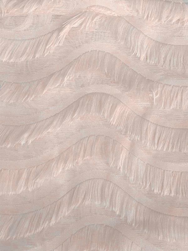 Dainty Home Dainty Home Claire Modern 3D Stripe Waves Textured Designed Light Filtering Grommet Panel Pair