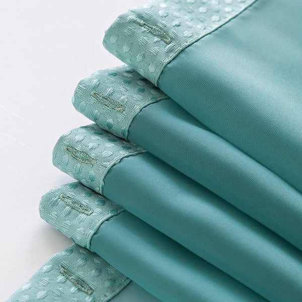 Dainty Home Dainty Home Complete 2 In 1 Waffle Weave Hotel Spa Style Fabric Shower Curtain Snap On/Off Waterproof Detachable Liner Set