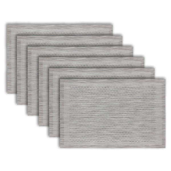 dainty home Dainty Home Geneva Woven Texteline Textured Design Reversible 12" x 18" Rectangular Placemats Set of 6