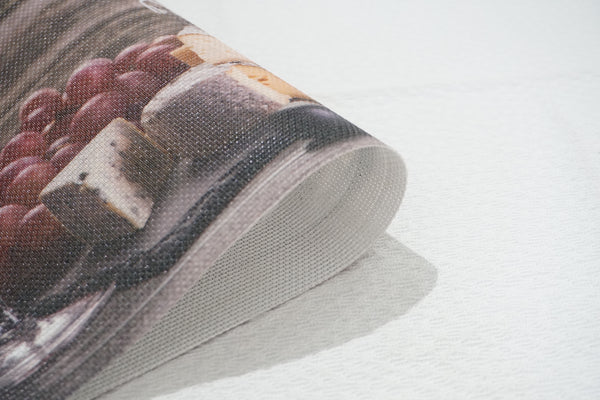 Dainty Home Dainty Home Grapes And Wine Woven Textilene Crossweave With A Reversible Grapes And Wine Pattern 13" X 19" Rectangular Placemats