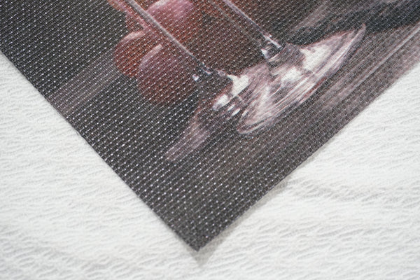 Dainty Home Dainty Home Grapes And Wine Woven Textilene Crossweave With A Reversible Grapes And Wine Pattern 13" X 19" Rectangular Placemats
