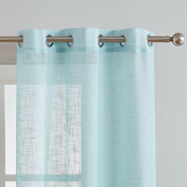 Dainty Home Dainty Home Hannah Solid Criss-Cross Weave Fabric Semi-Sheer Airy & Breathable Light Filtering Grommet Panel Pair