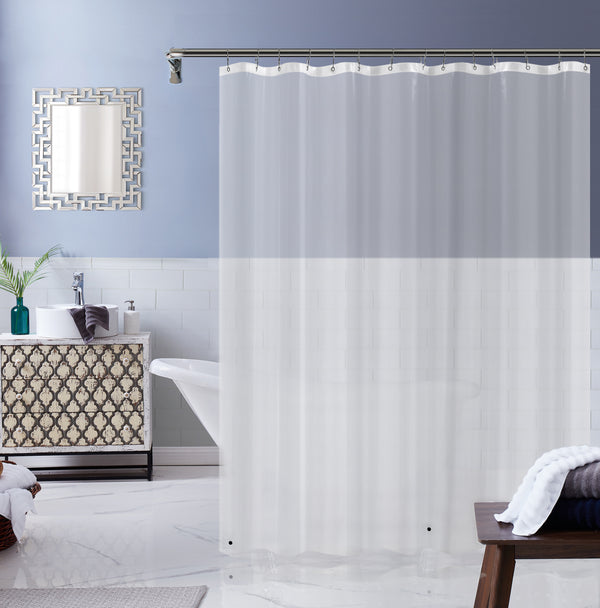 dainty home Dainty Home Heavy Weight Shower Curtain Liner With Magnetized Hem