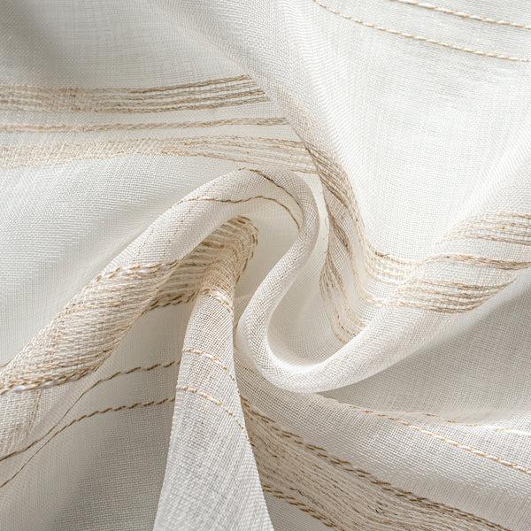 Dainty Home Dainty Home Horizons Linen Look Striped Window Panel Pair