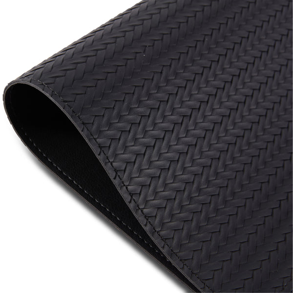 Dainty Home Dainty Home Hudson Premium Vegan Leather Reversible 2 Pattern 12" X 18" Rectangular Placemat Set Of 4