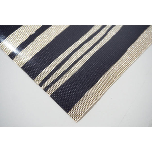 Dainty Home Dainty Home Jagged Black Reversible Metallic Printed Placemats (Set Of 4)