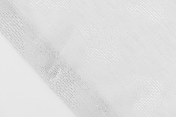 Dainty Home Dainty Home Joelle Modern 3D Diamond Crochet Textured Designed Linen-Look Shower Curtain