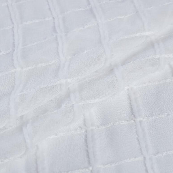 Dainty Home Dainty Home Kelly Boho 3D Chenille Embroidered Geometric Pattern Linen Look Light Filtering Grommet Panel Pair