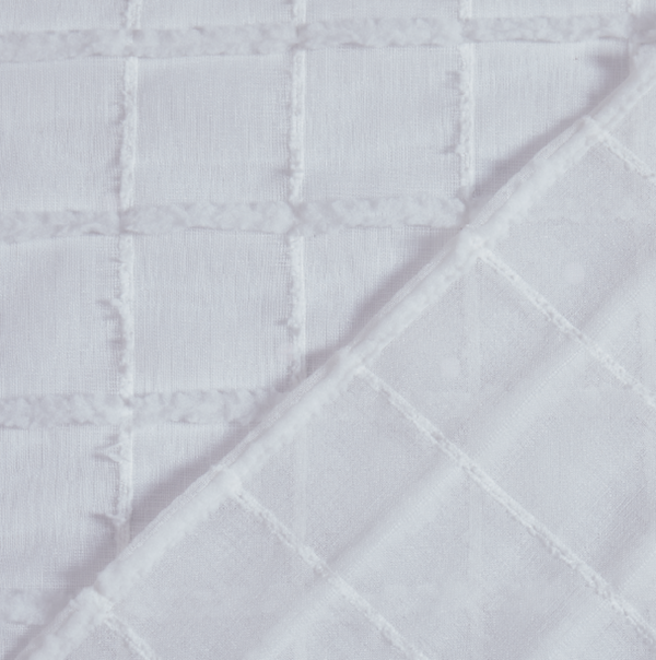 Dainty Home Dainty Home Kelly Boho 3D Chenille Embroidered Geometric Pattern Linen Look Light Filtering Grommet Panel Pair