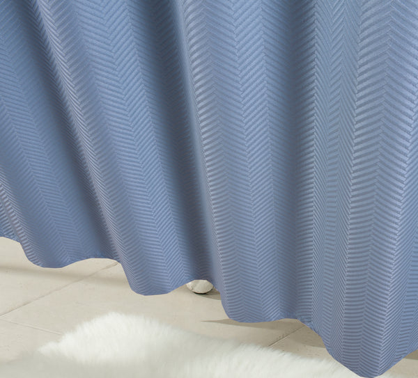 Dainty Home Dainty Home Latona Heavy Matelasse Fabric Shower Curtain With Cotton Feel And Chevron Pattern