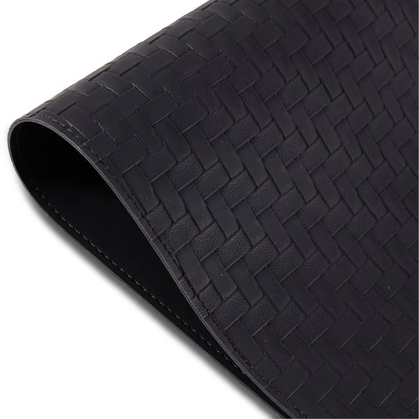 Dainty Home Dainty Home Lausanne Premium Vegan Leather Reversible 2 Pattern 12" X 18" Rectangular Placemat Set Of 4