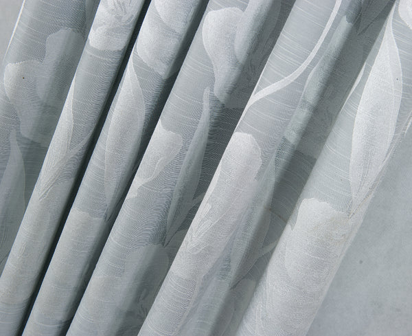 Dainty Home Dainty Home Lily 3D Floral Textured Weaved Lurex Floral Designed Fabric Shower Curtain