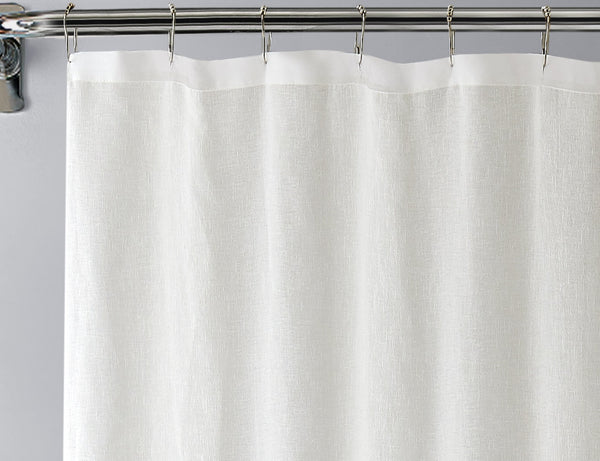 Dainty Home Dainty Home Linea 3D Ombre Textured Weaved Linen Look Striped Designed Fabric Shower Curtain