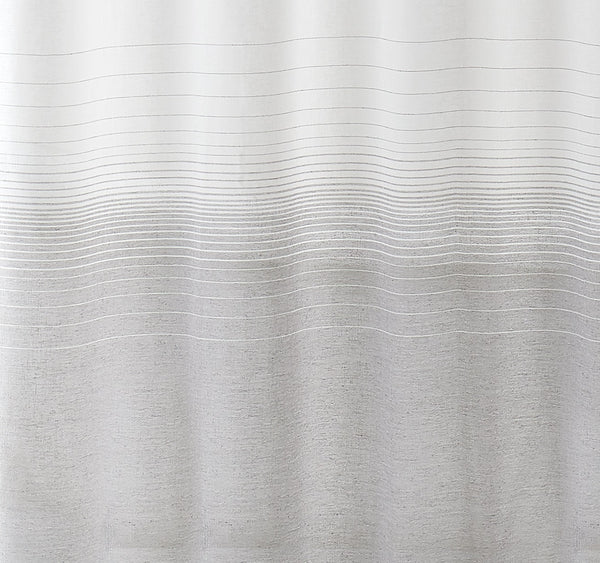 Dainty Home Dainty Home Linea 3D Ombre Textured Weaved Linen Look Striped Designed Fabric Shower Curtain