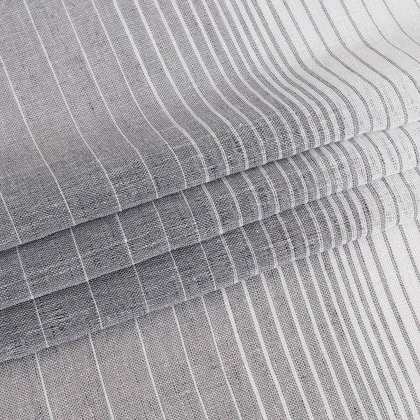 Dainty Home Dainty Home Linea 3D Ombre Textured Weaved Linen Look Striped Designed Fabric Shower Curtain