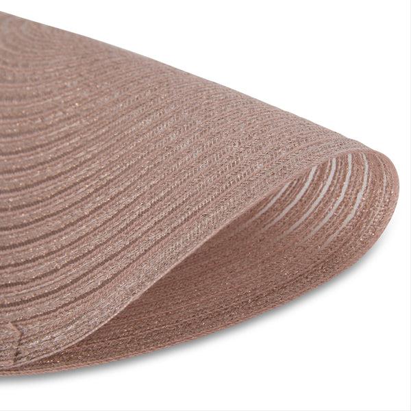Dainty Home Dainty Home Lurex 15" Round Woven Placemats Set Of 6 - Durable Reversible & Non-Slip Table Mats
