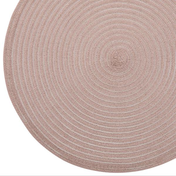 Dainty Home Dainty Home Lurex 15" Round Woven Placemats Set Of 6 - Durable Reversible & Non-Slip Table Mats