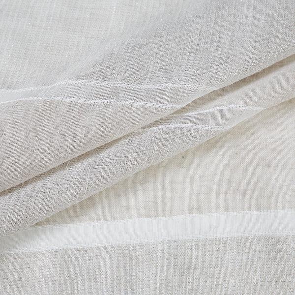 Dainty Home Dainty Home Lurex Stripe 3D Lurex Embedded Textured Striped Linen Look Shower Curtain With Lurex Stripes