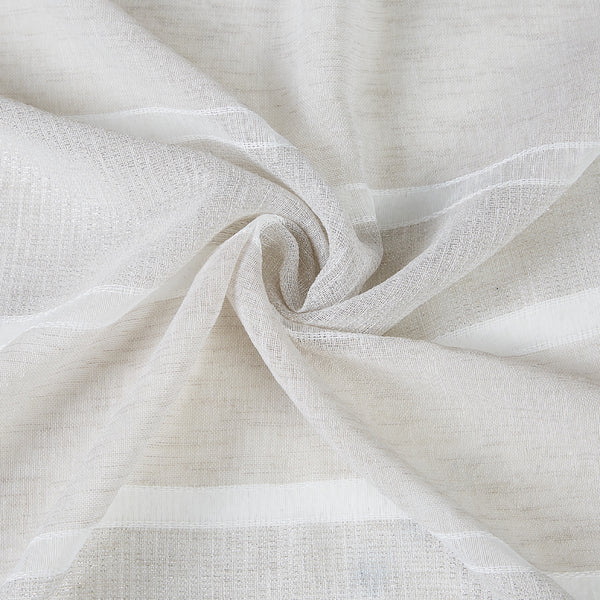 Dainty Home Dainty Home Lurex Stripe 3D Lurex Embedded Textured Striped Linen Look Shower Curtain With Lurex Stripes