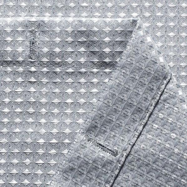 Dainty Home Dainty Home Lurex Waffle 3D Lurex Embedded Textured Lurex Thread Waffle Fabric Shower Curtain