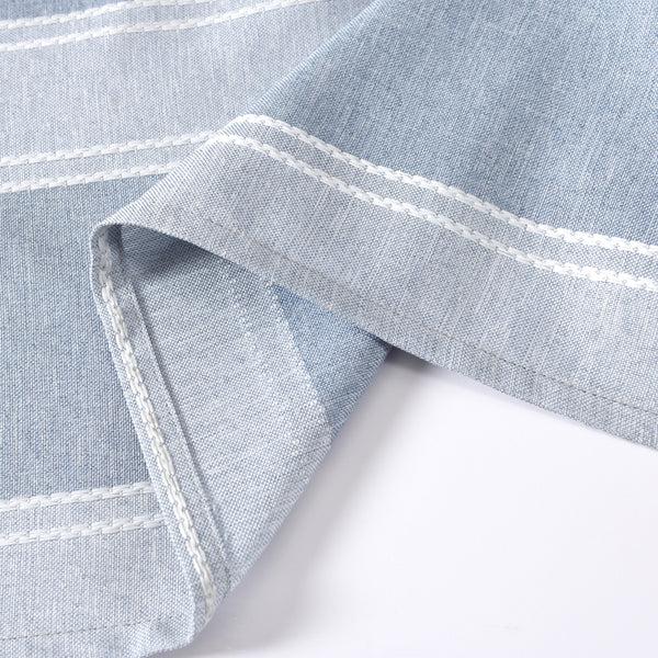 Dainty Home Dainty Home Madison Striped Textured Embossed Weaved Striped Cotton Feel Designed Fabric Shower Curtain