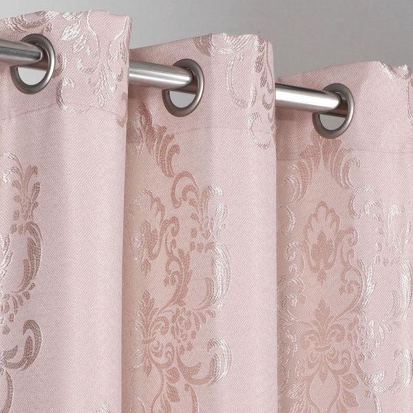 Dainty Home Dainty Home Majestic Contemporary Luxurious Satin Embroidered Damask Design Room Darkening Grommet Panel Pair