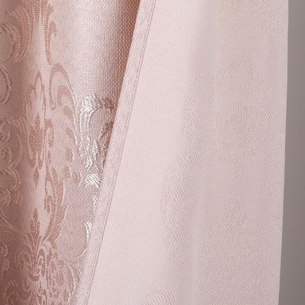 Dainty Home Dainty Home Majestic Satin Embroidered Damask Textured Weaved Cotton Feel Designed Fabric Shower Curtain