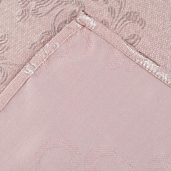 Dainty Home Dainty Home Majestic Satin Embroidered Damask Textured Weaved Cotton Feel Designed Fabric Shower Curtain