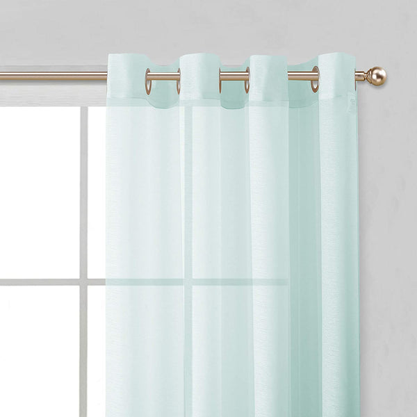 Dainty Home Dainty Home Malibu Solid Airy & Breathable Semi-Sheer Light Filtering Extra Wide Grommet Panel Pair