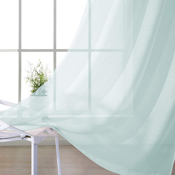 Dainty Home Dainty Home Malibu Solid Airy & Breathable Semi-Sheer Light Filtering Extra Wide Grommet Panel Pair