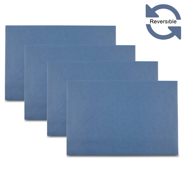 dainty home Dainty Home Manhasset Premium Vegan Leather Reversible 2 Pattern 12" x 18" Rectangular Placemat Set Of 4