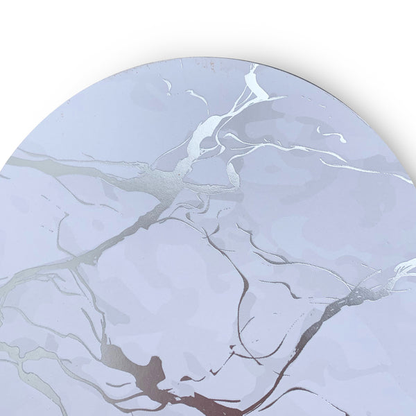 Dainty Home Dainty Home Marble Cork Foil Printed Marble Granite Designed Thick Cork Textured 4" X 4" Round Coasters