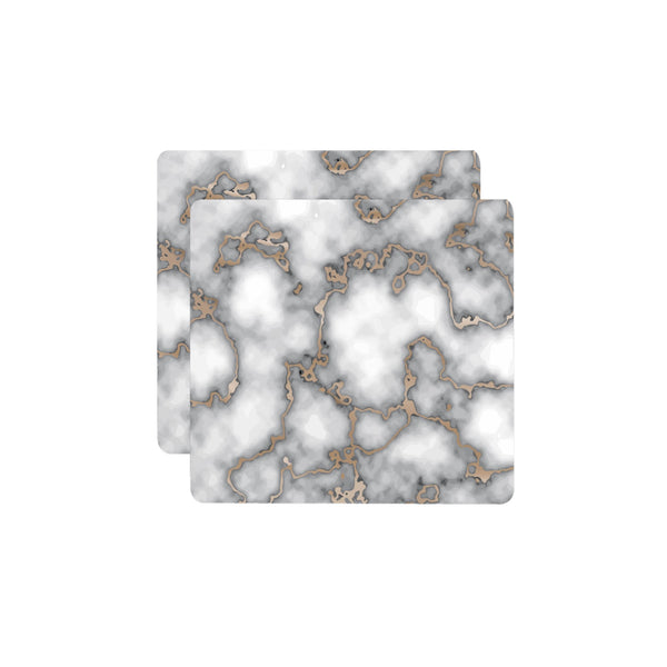 dainty home Dainty Home Marble Cork Foil Printed Marble Granite Designed Thick Cork Textured 15" x 15" Square Placemats