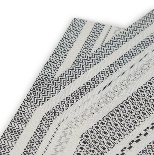 Dainty Home Dainty Home Maya Woven Texteline Textured Design Reversible 12" X 18" Rectangular Placemats Set Of 6