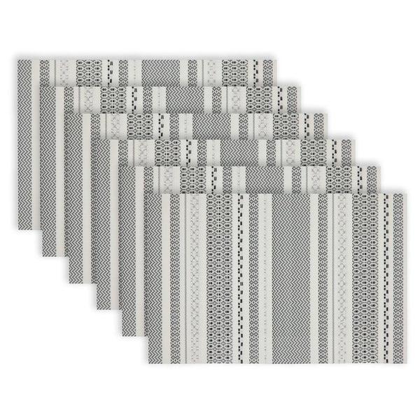 dainty home Dainty Home Maya Woven Texteline Textured Design Reversible 12" x 18" Rectangular Placemats Set of 6