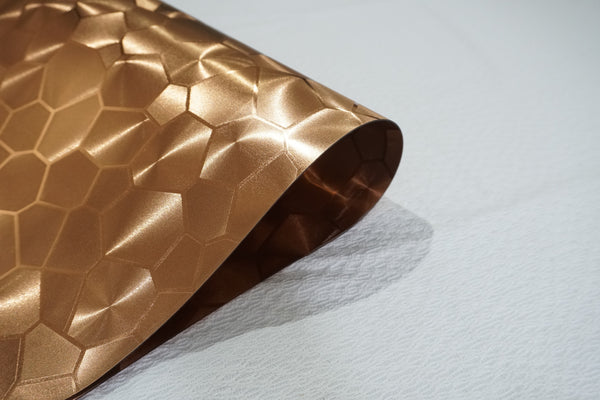 Dainty Home Dainty Home Metallic Water Cube Vinyl Cube Look Textured Reversible 12" X 18" Rectangular Placemats