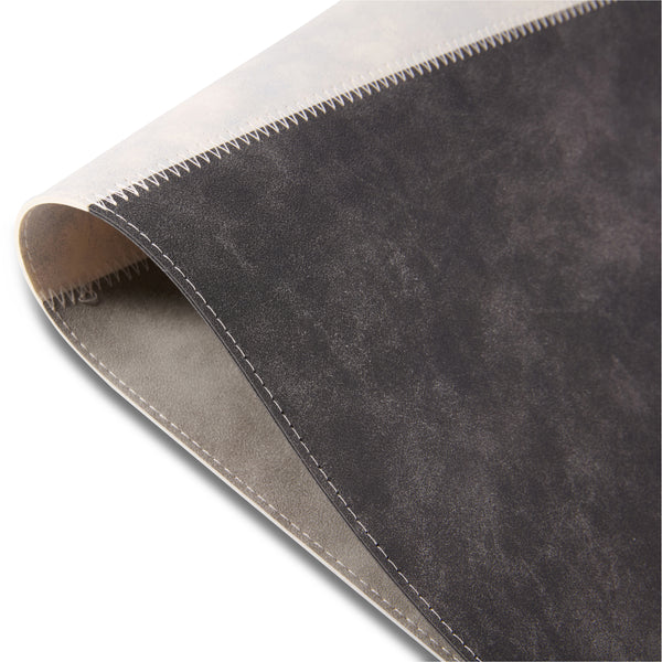 Dainty Home Dainty Home Milano Premium Vegan Leather Reversible 2 Pattern 12" X 18" Rectangular Placemat Set Of 4