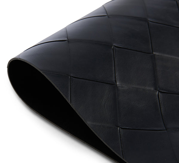 Dainty Home Dainty Home Modena Premium Vegan Leather Reversible 2 Pattern 12" X 18" Rectangular Placemat Set Of 4