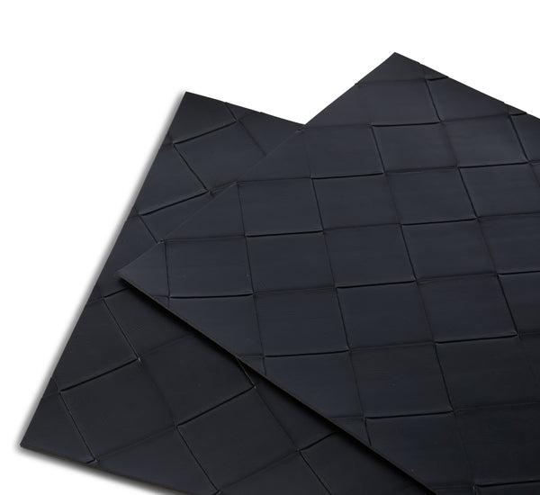 Dainty Home Dainty Home Modena Premium Vegan Leather Reversible 2 Pattern 12" X 18" Rectangular Placemat Set Of 4