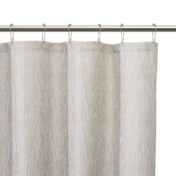 Dainty Home Dainty Home Moderna 3D Linen Textured Linen Look Microstriped Designed Shower Curtain