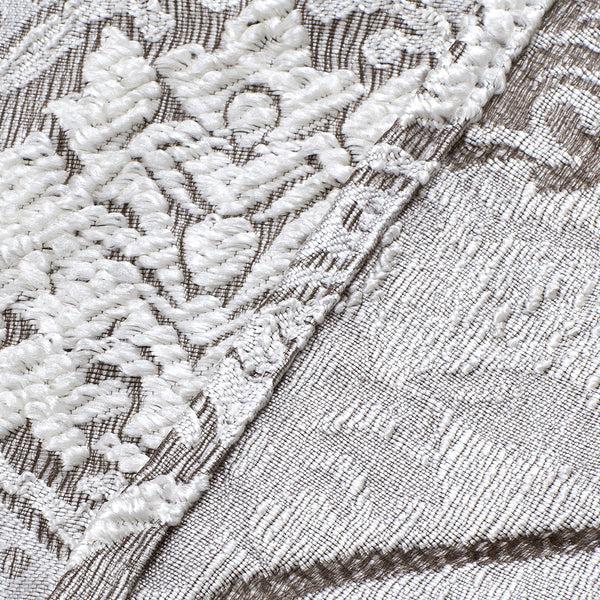 Dainty Home Dainty Home Monaco Luxurious Satin Feel 3D Tufted Medallion Jacquard Designed Room Darkening Grommet Panel Pair