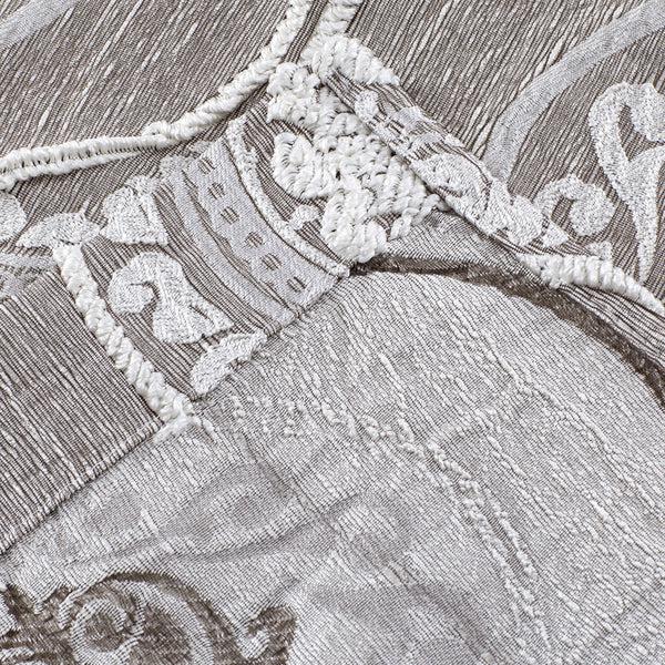 Dainty Home Dainty Home Monaco Luxurious Satin Feel 3D Tufted Medallion Jacquard Designed Room Darkening Grommet Panel Pair