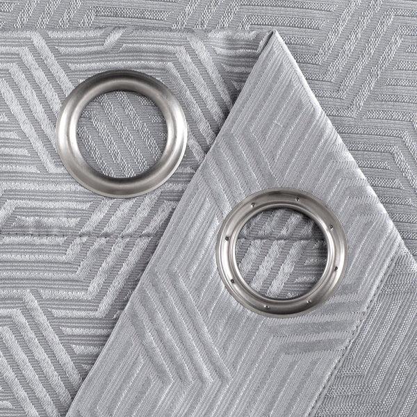 Dainty Home Dainty Home Monte Carlo 3D Embossed Intricate Trellis Design Room Darkening Grommet Panel Pair
