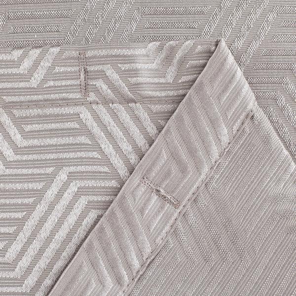 Dainty Home Dainty Home Monte Carlo 3D Embossed Textured Cotton Feel Geometric Designed Fabric Shower Curtain