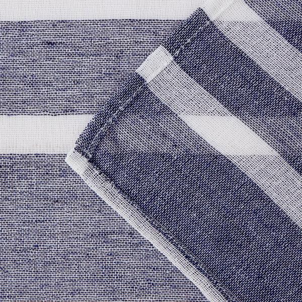 Dainty Home Dainty Home Naples 3D Linen Textured Weaved Linen Look Striped Designed Shower Curtain