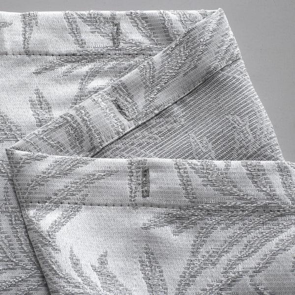 Dainty Home Dainty Home Palm 3D Palm Tree Leaves Textured Weaved Lurex 3D Palm Tree Leaves Designed Fabric Shower Curtain