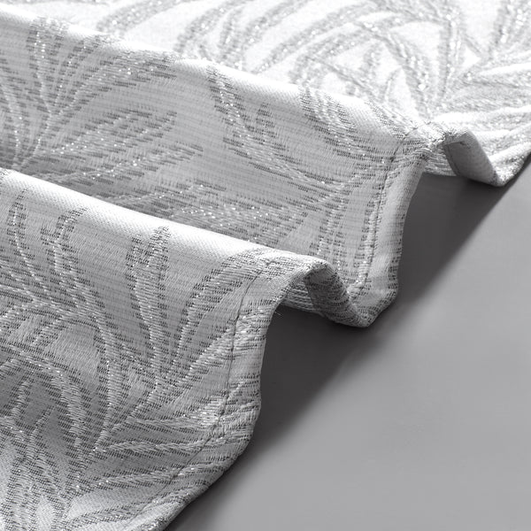 Dainty Home Dainty Home Palm 3D Palm Tree Leaves Textured Weaved Lurex 3D Palm Tree Leaves Designed Fabric Shower Curtain